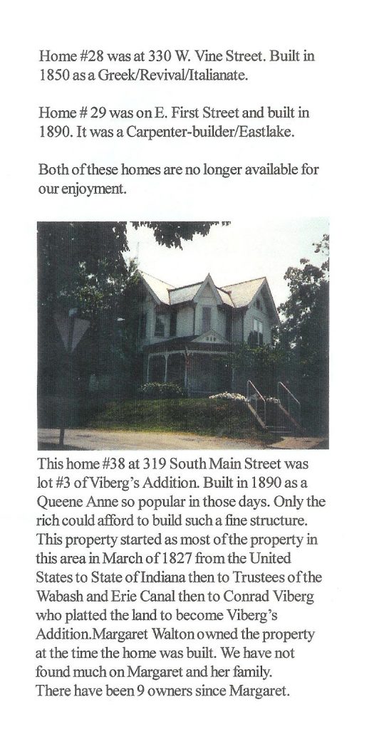 A scanned picture of Roanoke Historic Homes with information about the home (1 home included)