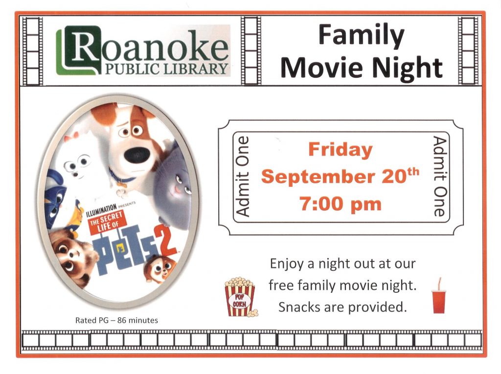 Family Movie Night for Sept. 2019